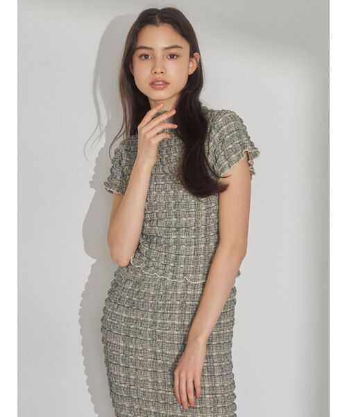 merry jenny（メリージェニー）の「ruffle checkカットソー（Tシャツ/カットソー・レディース・ベージュ/ネイビー/レッド・FREE）」の17枚目の写真