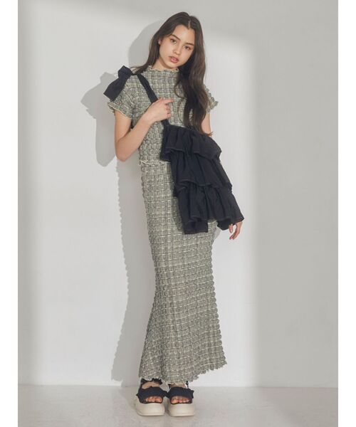 merry jenny（メリージェニー）の「ruffle checkカットソー（Tシャツ/カットソー・レディース・ベージュ/ネイビー/レッド・FREE）」の22枚目の写真