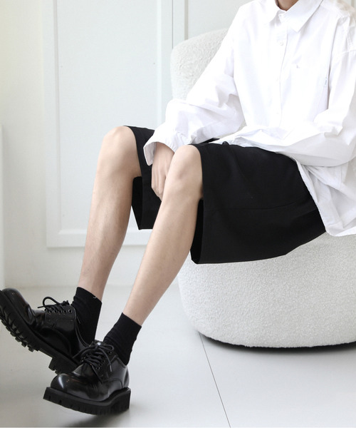 neos(ネオス)の「【neos -addictive design-】ワイドシルエット スラックス ハーフ タック パンツ(スラックス・メンズ・ブラック/チャコールグレー/ベージュ・MEDIUM/LARGE/X-LARGE)」の17枚目の写真