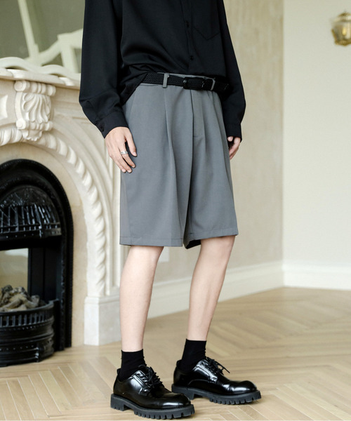 neos(ネオス)の「【neos -addictive design-】ワイドシルエット スラックス ハーフ タック パンツ(スラックス・メンズ・ブラック/チャコールグレー/ベージュ・MEDIUM/LARGE/X-LARGE)」の7枚目の写真