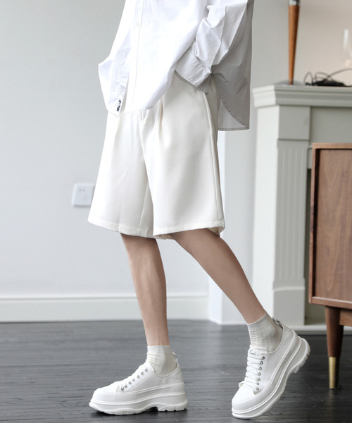 neos(ネオス)の「【neos -addictive design-】ワイドシルエット スラックス ハーフ タック パンツ(スラックス・メンズ・ブラック/チャコールグレー/ベージュ・MEDIUM/LARGE/X-LARGE)」の16枚目の写真