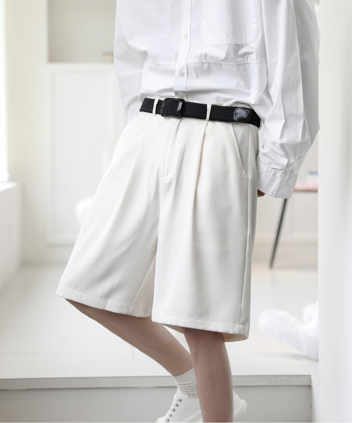 neos(ネオス)の「【neos -addictive design-】ワイドシルエット スラックス ハーフ タック パンツ(スラックス・メンズ・ブラック/チャコールグレー/ベージュ・MEDIUM/LARGE/X-LARGE)」の14枚目の写真