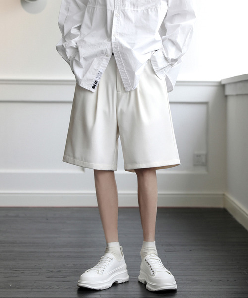 neos(ネオス)の「【neos -addictive design-】ワイドシルエット スラックス ハーフ タック パンツ(スラックス・メンズ・ブラック/チャコールグレー/ベージュ・MEDIUM/LARGE/X-LARGE)」の10枚目の写真