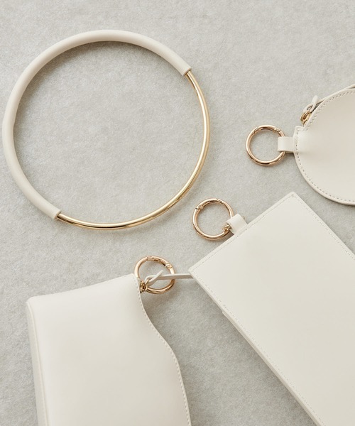 PAPILLONNER（パピヨネ）の「【OT】リングハンドルマルチバッグ/ケース（ハンドバッグ・レディース・ブラック/オフホワイト・FREE）」の12枚目の写真