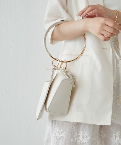 PAPILLONNER（パピヨネ）の「【OT】リングハンドルマルチバッグ/ケース（ハンドバッグ・レディース・ブラック/オフホワイト・FREE）」の6枚目の写真
