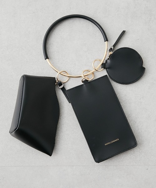 PAPILLONNER（パピヨネ）の「【OT】リングハンドルマルチバッグ/ケース（ハンドバッグ・レディース・ブラック/オフホワイト・FREE）」の10枚目の写真