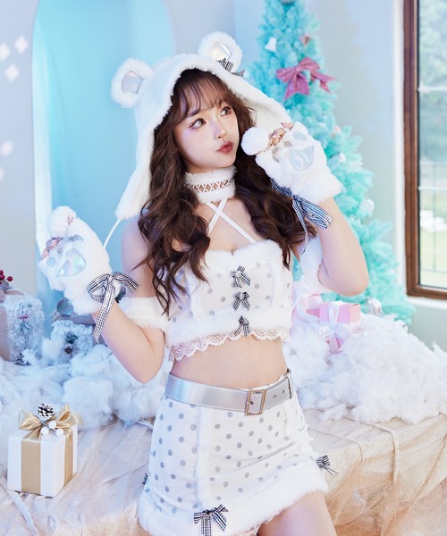 Malymoon（マリームーン）の「オーロラ白くまサンタ《クリスマスコスプレ10点セット》（コスチューム/パーティーグッズ・レディース・ホワイト・FREE）」の5枚目の写真