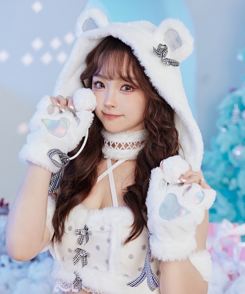 Malymoon（マリームーン）の「オーロラ白くまサンタ《クリスマスコスプレ10点セット》（コスチューム/パーティーグッズ・レディース・ホワイト・FREE）」の3枚目の写真