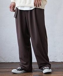 MinoriTY | 【MinoriTY】さらさら梨地素材ベルト付きワイドパンツ 春服 夏服 23SS スラックス カラーパンツ メンズ(スラックス)
