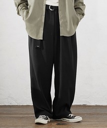 MinoriTY | 【MinoriTY】さらさら梨地素材ベルト付きワイドパンツ 春服 夏服 23SS スラックス カラーパンツ メンズ(スラックス)