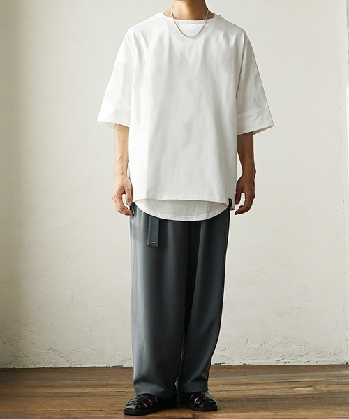 ベルトデザイン スラックス 2色 メンズ サマーパンツ cr0686 21bdv173.jpg