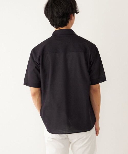 SHIPS Colors(シップス カラーズ)の「SHIPS Colors: 〈洗濯機可能〉シャリル ジャージー 半袖シャツ セットアップ対応(シャツ/ブラウス・メンズ・ネイビー/ブルー/ベージュ/ブラウン・X-LARGE/MEDIUM/LARGE)」の11枚目の写真