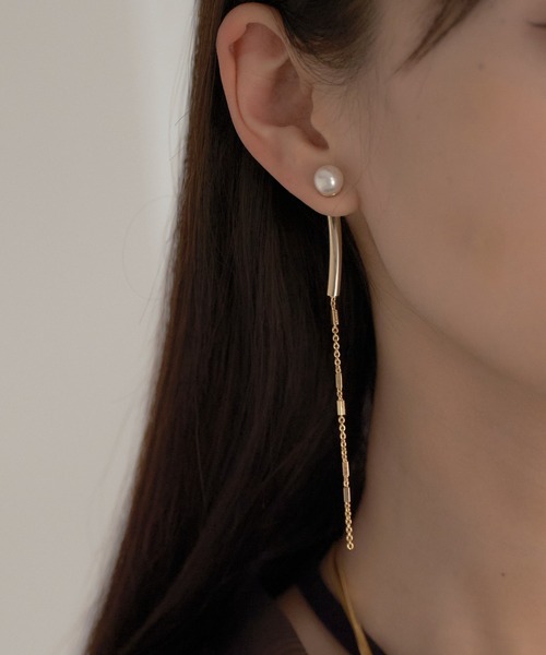 ear PAPILLONNER（イアパピヨネ）の「バックチェーンピアス（ピアス（片耳用）・レディース・ゴールド/シルバー・FREE）」の3枚目の写真