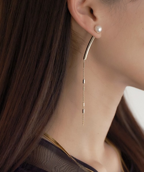 ear PAPILLONNER（イアパピヨネ）の「バックチェーンピアス（ピアス（片耳用）・レディース・ゴールド/シルバー・FREE）」の12枚目の写真