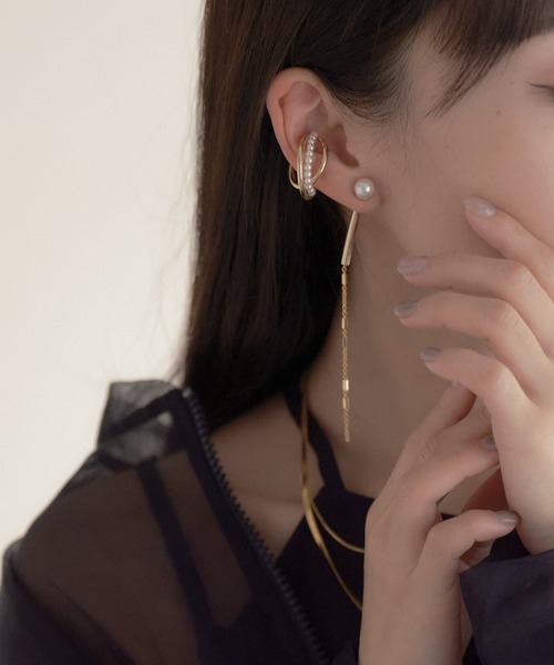 ear PAPILLONNER（イアパピヨネ）の「バックチェーンピアス（ピアス（片耳用）・レディース・ゴールド/シルバー・FREE）」の5枚目の写真