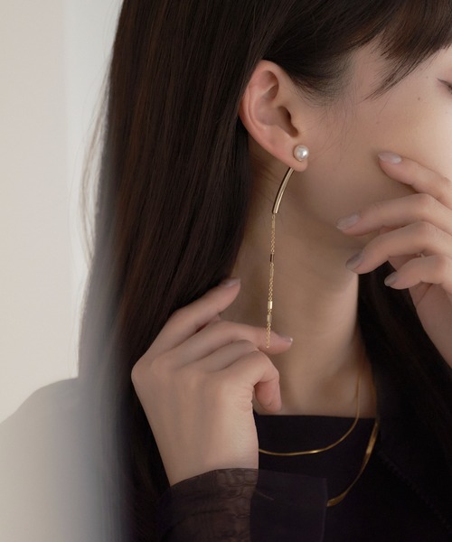 ear PAPILLONNER（イアパピヨネ）の「バックチェーンピアス（ピアス（片耳用）・レディース・ゴールド/シルバー・FREE）」の16枚目の写真