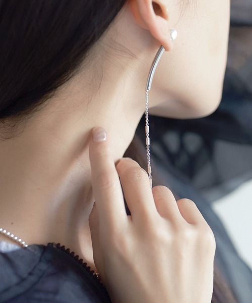 ear PAPILLONNER（イアパピヨネ）の「バックチェーンピアス（ピアス（片耳用）・レディース・ゴールド/シルバー・FREE）」の17枚目の写真