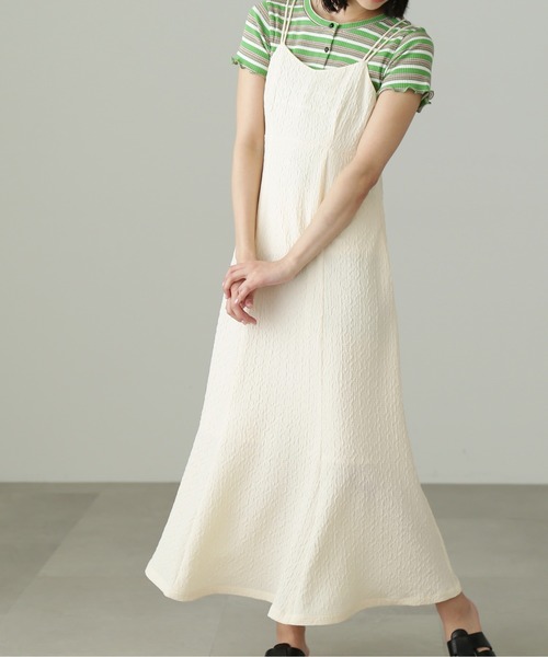 FREE'S MART（フリーズマート）の「◇[Sシリーズ対応]ワッシャーマーメイドキャミワンピース（ワンピース・レディース・ホワイト/ホワイト系その他/ブラック・SMALL/MEDIUM/X-SMALL）」の4枚目の写真