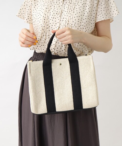 grove（グローブ）の「◆スクエアテープPP2WAYトート（トートバッグ・レディース・グレー/ベージュ系その他7/ゴールド/アイボリー・00）」の10枚目の写真