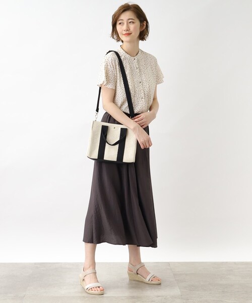 grove（グローブ）の「◆スクエアテープPP2WAYトート（トートバッグ・レディース・グレー/ベージュ系その他7/ゴールド/アイボリー・00）」の13枚目の写真