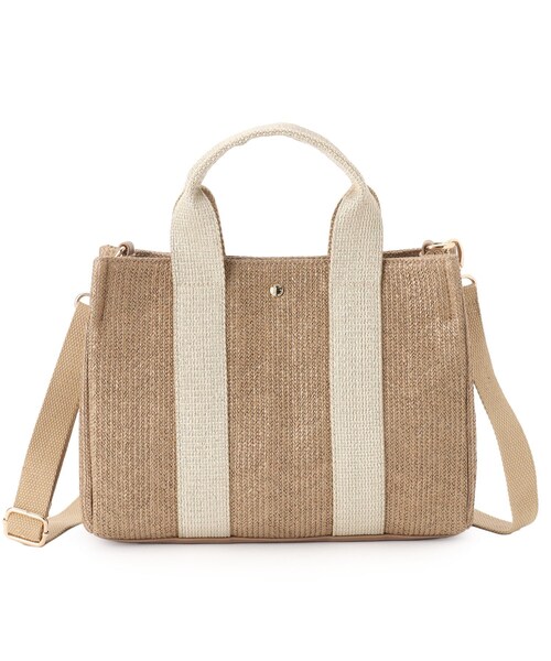 grove（グローブ）の「◆スクエアテープPP2WAYトート（トートバッグ・レディース・グレー/ベージュ系その他7/ゴールド/アイボリー・00）」の8枚目の写真