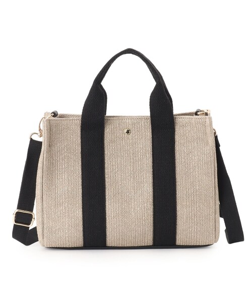 grove（グローブ）の「◆スクエアテープPP2WAYトート（トートバッグ・レディース・グレー/ベージュ系その他7/ゴールド/アイボリー・00）」の19枚目の写真