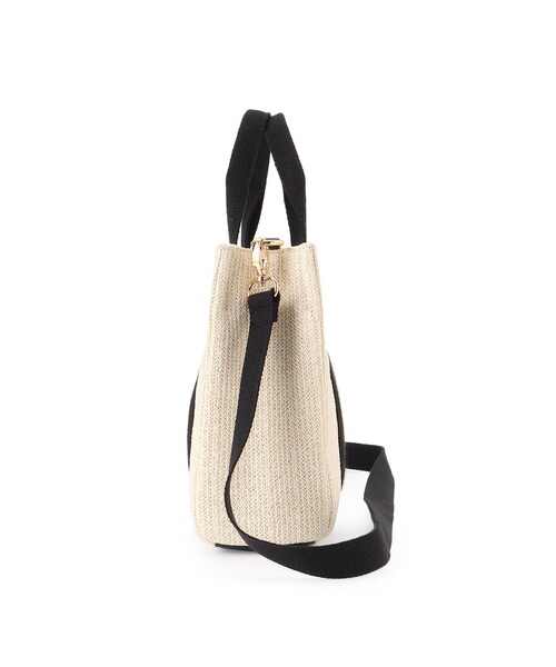 grove（グローブ）の「◆スクエアテープPP2WAYトート（トートバッグ・レディース・グレー/ベージュ系その他7/ゴールド/アイボリー・00）」の9枚目の写真