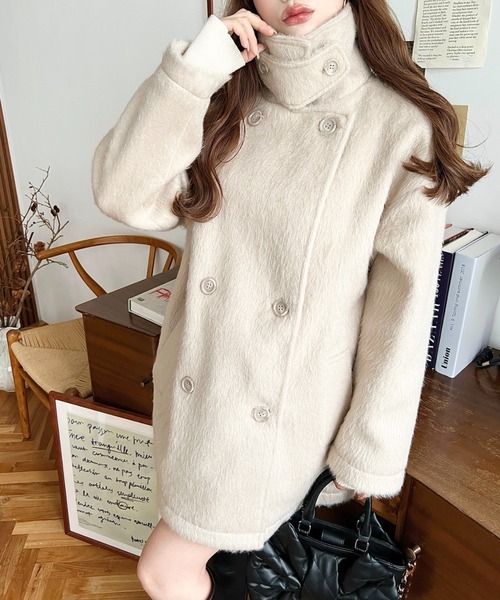 moment+（モーメントプラス）の「2WAYアレンジカラーニットシャギー