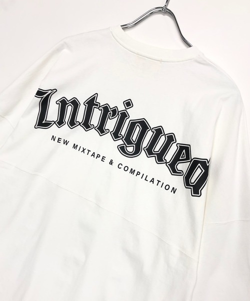 TRAP/U （トラップユー）の「バックプリント ドルマンスリーブ ビッグTシャツ / ミドルウエイト コットン天竺（Tシャツ/カットソー・メンズ・ブラック/ホワイト/オレンジ・F）」の2枚目の写真