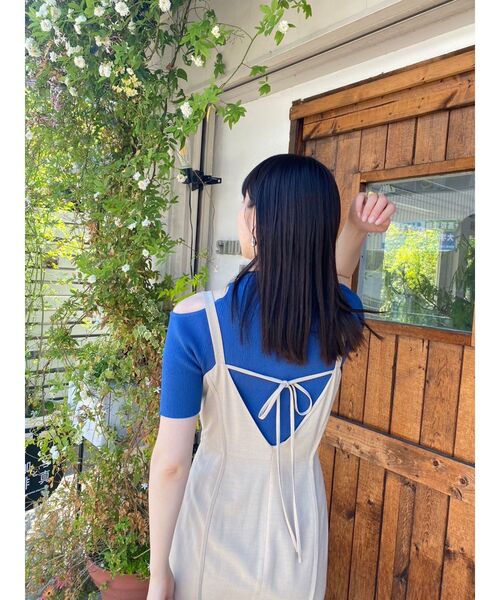 LAGUNAMOON（ラグナムーン）の「オープンショルダーニットプルオーバー（ニット/セーター・レディース・オレンジ/ブルー/アイボリー/ブラック・FREE）」の15枚目の写真