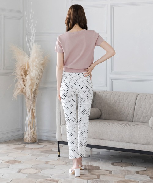 Julia Boutique(ジュリアブティック)の「Parisロゴ刺繍ニットトップス/23128(ニット/セーター・レディース・ホワイト/ピンク/ブラック・ONE)」の10枚目の写真