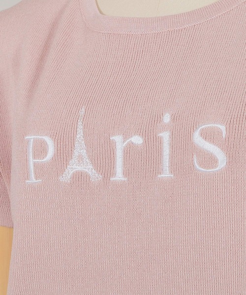 Julia Boutique(ジュリアブティック)の「Parisロゴ刺繍ニットトップス/23128(ニット/セーター・レディース・ホワイト/ピンク/ブラック・ONE)」の16枚目の写真