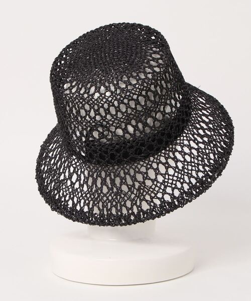 PAGEBOY（ページボーイ）の「スカシアミバケットハット（ハット・レディース・ブラック/ダークブラウン・FREE）」の3枚目の写真