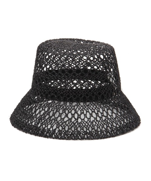 PAGEBOY（ページボーイ）の「スカシアミバケットハット（ハット・レディース・ブラック/ダークブラウン・FREE）」の6枚目の写真