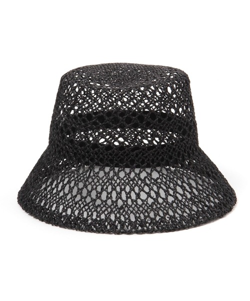PAGEBOY（ページボーイ）の「スカシアミバケットハット（ハット・レディース・ブラック/ダークブラウン・FREE）」の7枚目の写真