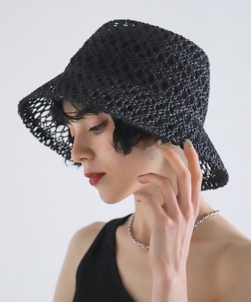 PAGEBOY（ページボーイ）の「スカシアミバケットハット（ハット・レディース・ブラック/ダークブラウン・FREE）」の17枚目の写真