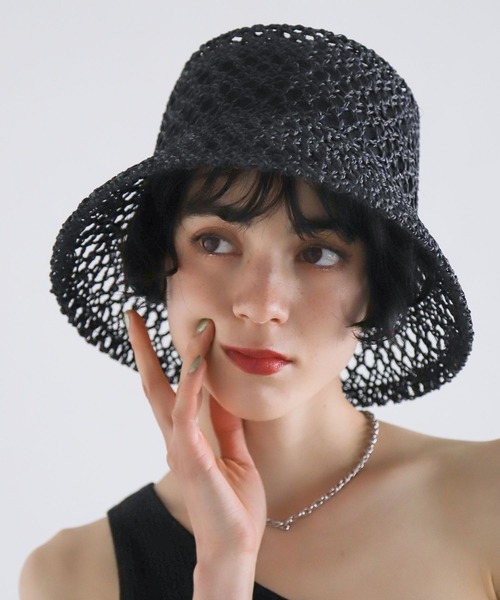 PAGEBOY（ページボーイ）の「スカシアミバケットハット（ハット・レディース・ブラック/ダークブラウン・FREE）」の16枚目の写真