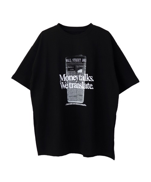 LVEU.（ラブユ.）の「【LVEU.】ジャーナルプリントオーバーTシャツ（Aiselect） / トップス Tシャツ 半袖 オーバー プリント グラフィック ブラック ホワイト（Tシャツ/カットソー・レディース・ホワイト/ブラック・FREE）」の17枚目の写真