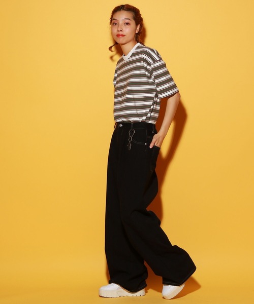 PBLIM(ページボーイリム)の「PBLIM/マルチボーダーT(Tシャツ/カットソー・レディース・ブラック系その他/ブルー系その他/ホワイト系その他・MEDIUM/LARGE)」の7枚目の写真