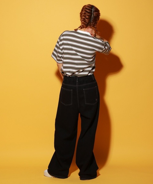 PBLIM(ページボーイリム)の「PBLIM/マルチボーダーT(Tシャツ/カットソー・レディース・ブラック系その他/ブルー系その他/ホワイト系その他・MEDIUM/LARGE)」の4枚目の写真