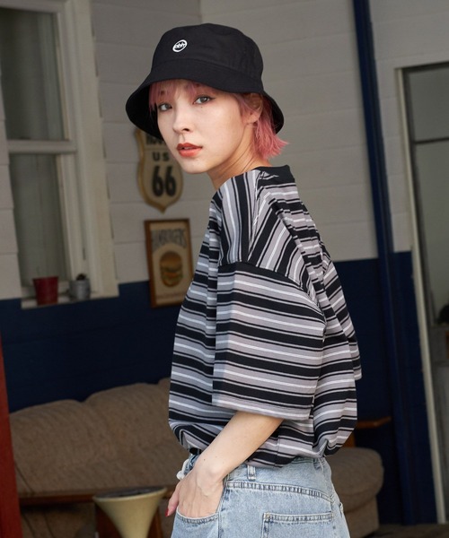 PBLIM(ページボーイリム)の「PBLIM/マルチボーダーT(Tシャツ/カットソー・レディース・ブラック系その他/ブルー系その他/ホワイト系その他・MEDIUM/LARGE)」の19枚目の写真