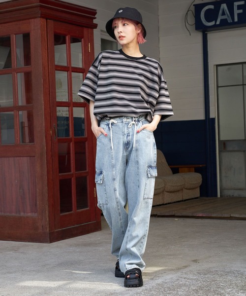 PBLIM(ページボーイリム)の「PBLIM/マルチボーダーT(Tシャツ/カットソー・レディース・ブラック系その他/ブルー系その他/ホワイト系その他・MEDIUM/LARGE)」の12枚目の写真