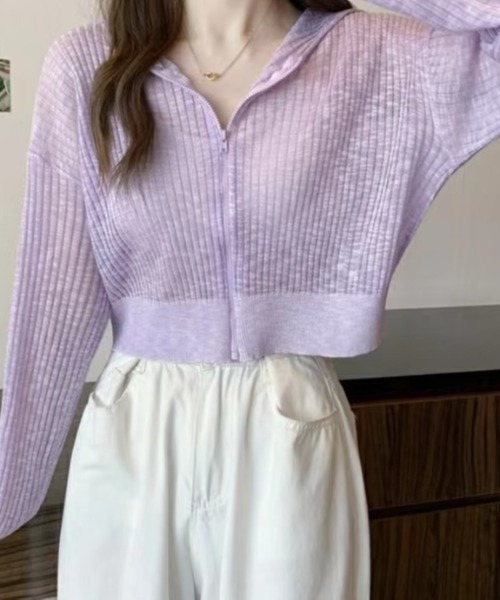 セール】UVケア・接触冷感ショート丈カーディガン（カーディガン