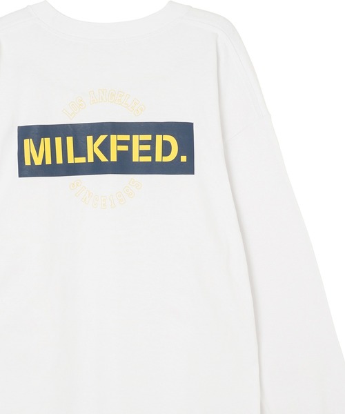 MILKFED.（ミルクフェド）の「STENCIL BOX WIDE L/S TEE（Tシャツ/カットソー・レディース・ライトブルー/ホワイト/ブラック/ピンク・L/M）」の2枚目の写真