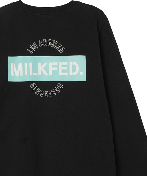 MILKFED.（ミルクフェド）の「STENCIL BOX WIDE L/S TEE（Tシャツ/カットソー・レディース・ライトブルー/ホワイト/ブラック/ピンク・L/M）」の3枚目の写真