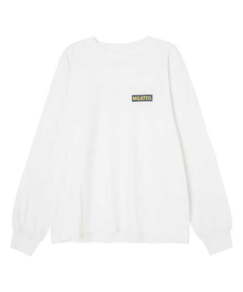 MILKFED.（ミルクフェド）の「STENCIL BOX WIDE L/S TEE（Tシャツ/カットソー・レディース・ライトブルー/ホワイト/ブラック/ピンク・L/M）」の9枚目の写真