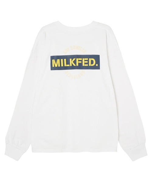 MILKFED.（ミルクフェド）の「STENCIL BOX WIDE L/S TEE（Tシャツ/カットソー・レディース・ライトブルー/ホワイト/ブラック/ピンク・L/M）」の10枚目の写真