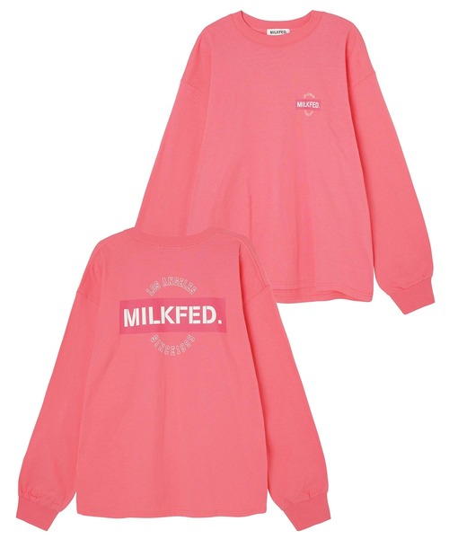 MILKFED.（ミルクフェド）の「STENCIL BOX WIDE L/S TEE（Tシャツ/カットソー・レディース・ライトブルー/ホワイト/ブラック/ピンク・L/M）」の7枚目の写真