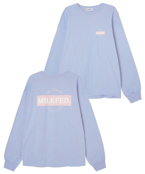 MILKFED.（ミルクフェド）の「STENCIL BOX WIDE L/S TEE（Tシャツ/カットソー・レディース・ライトブルー/ホワイト/ブラック/ピンク・L/M）」の8枚目の写真