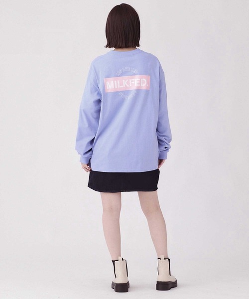 MILKFED.（ミルクフェド）の「STENCIL BOX WIDE L/S TEE（Tシャツ/カットソー・レディース・ライトブルー/ホワイト/ブラック/ピンク・L/M）」の20枚目の写真